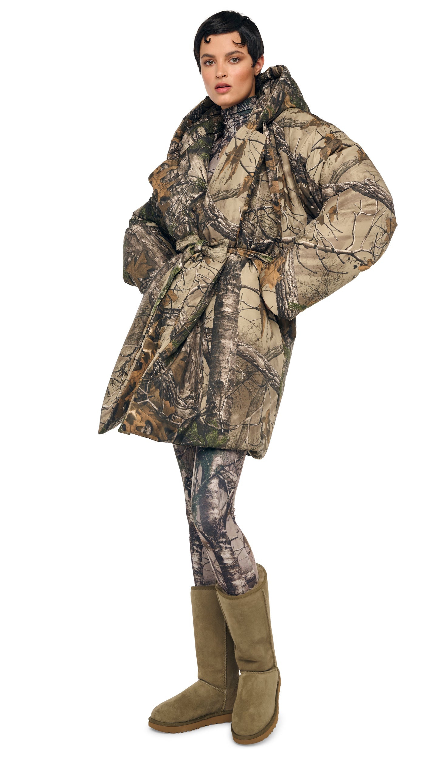 Norma Kamali HOODED SLEEPING BAG COAT TO KNEE