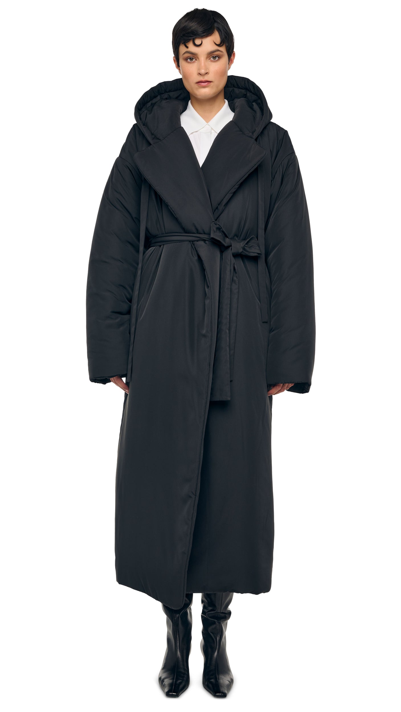 Norma Kamali HOODED SLEEPING BAG COAT LONG