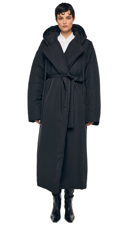 Norma Kamali HOODED SLEEPING BAG COAT LONG