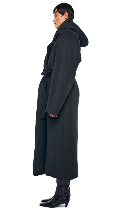 Norma Kamali HOODED SLEEPING BAG COAT LONG