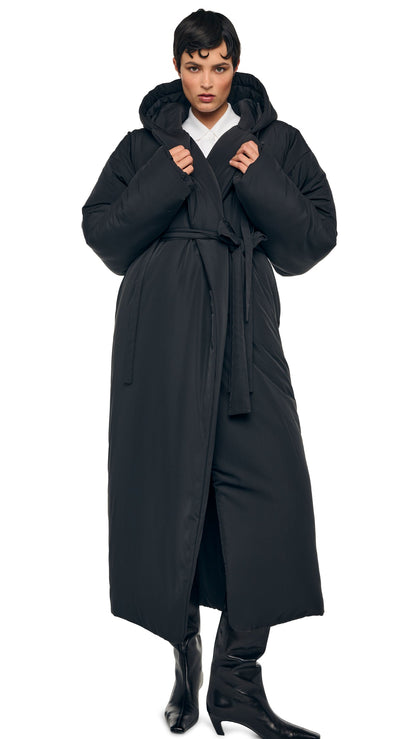 Norma Kamali HOODED SLEEPING BAG COAT LONG