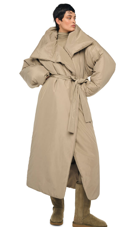 Norma Kamali HIGH COLLAR SLEEPING BAG COAT LONG