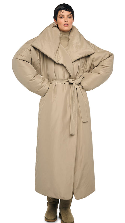 Norma Kamali HIGH COLLAR SLEEPING BAG COAT LONG