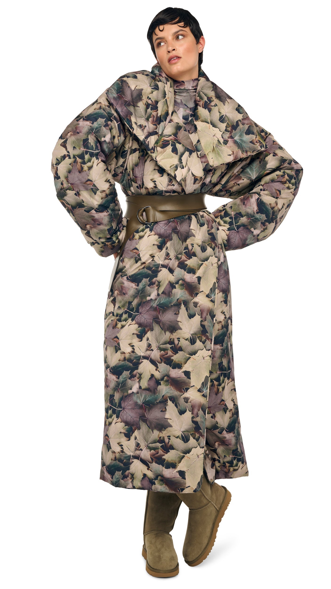 Norma Kamali HIGH COLLAR SLEEPING BAG COAT LONG