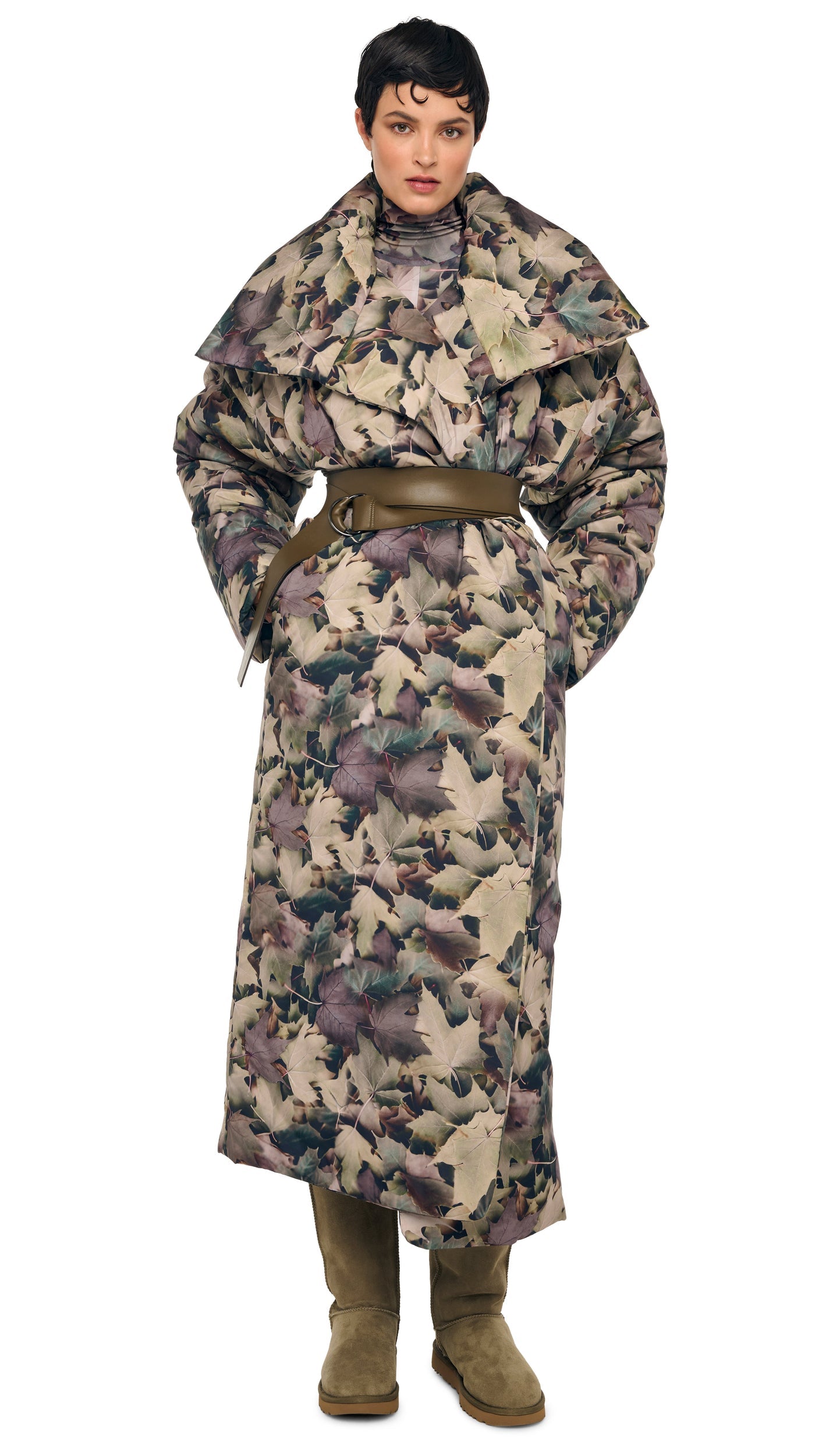 Norma Kamali HIGH COLLAR SLEEPING BAG COAT LONG