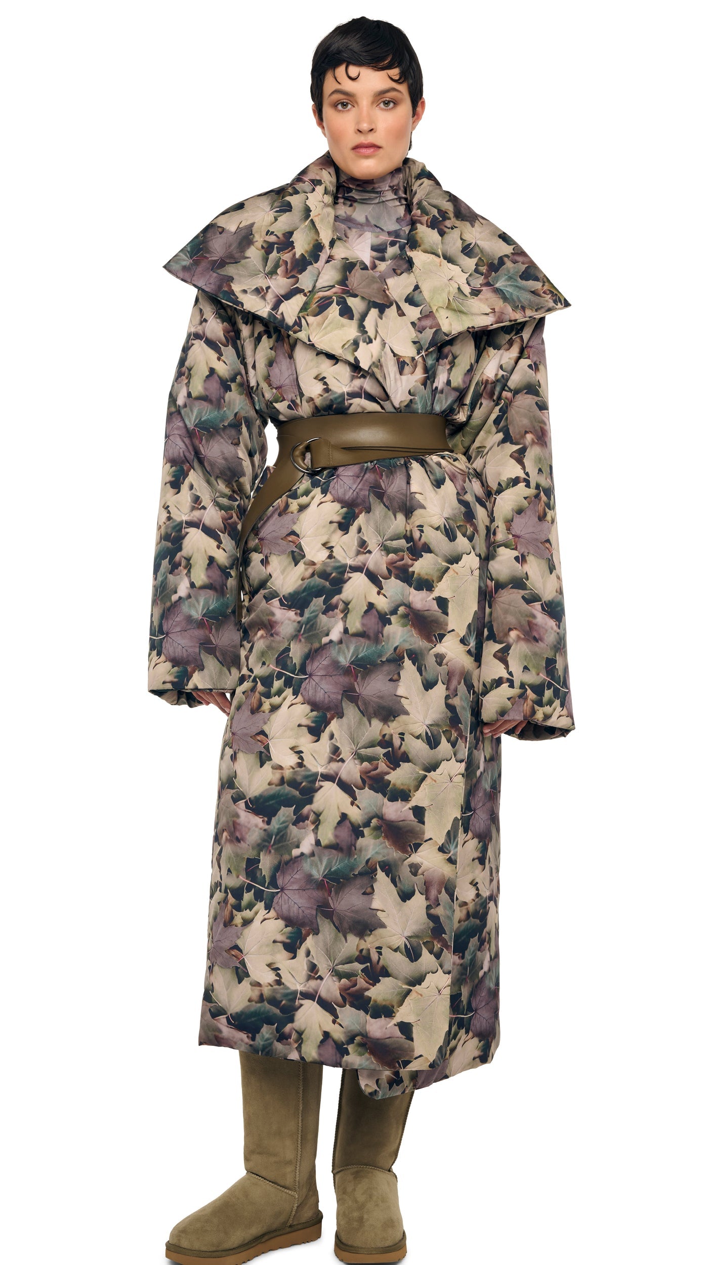 Norma Kamali HIGH COLLAR SLEEPING BAG COAT LONG