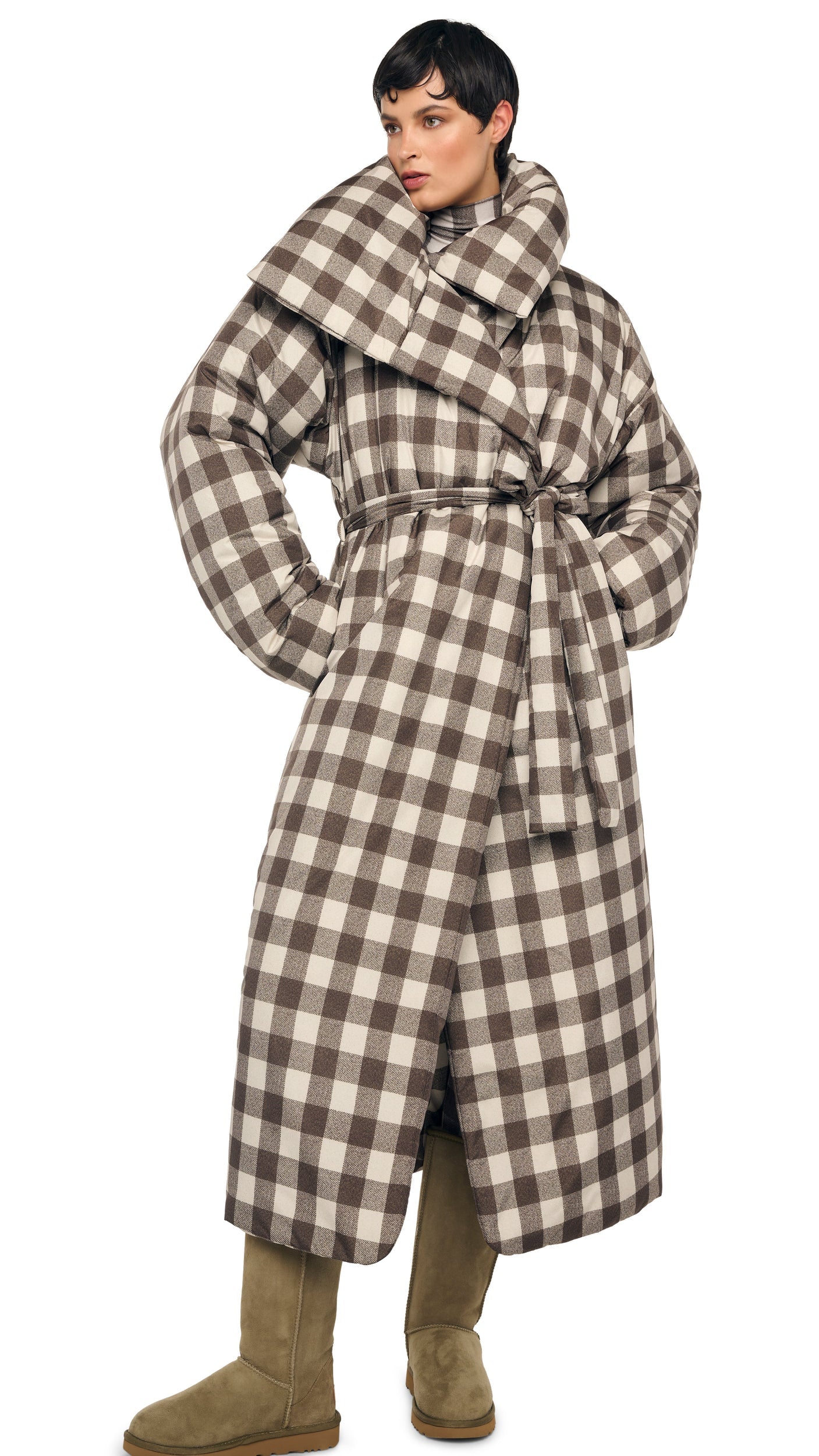 Norma Kamali HIGH COLLAR SLEEPING BAG COAT LONG