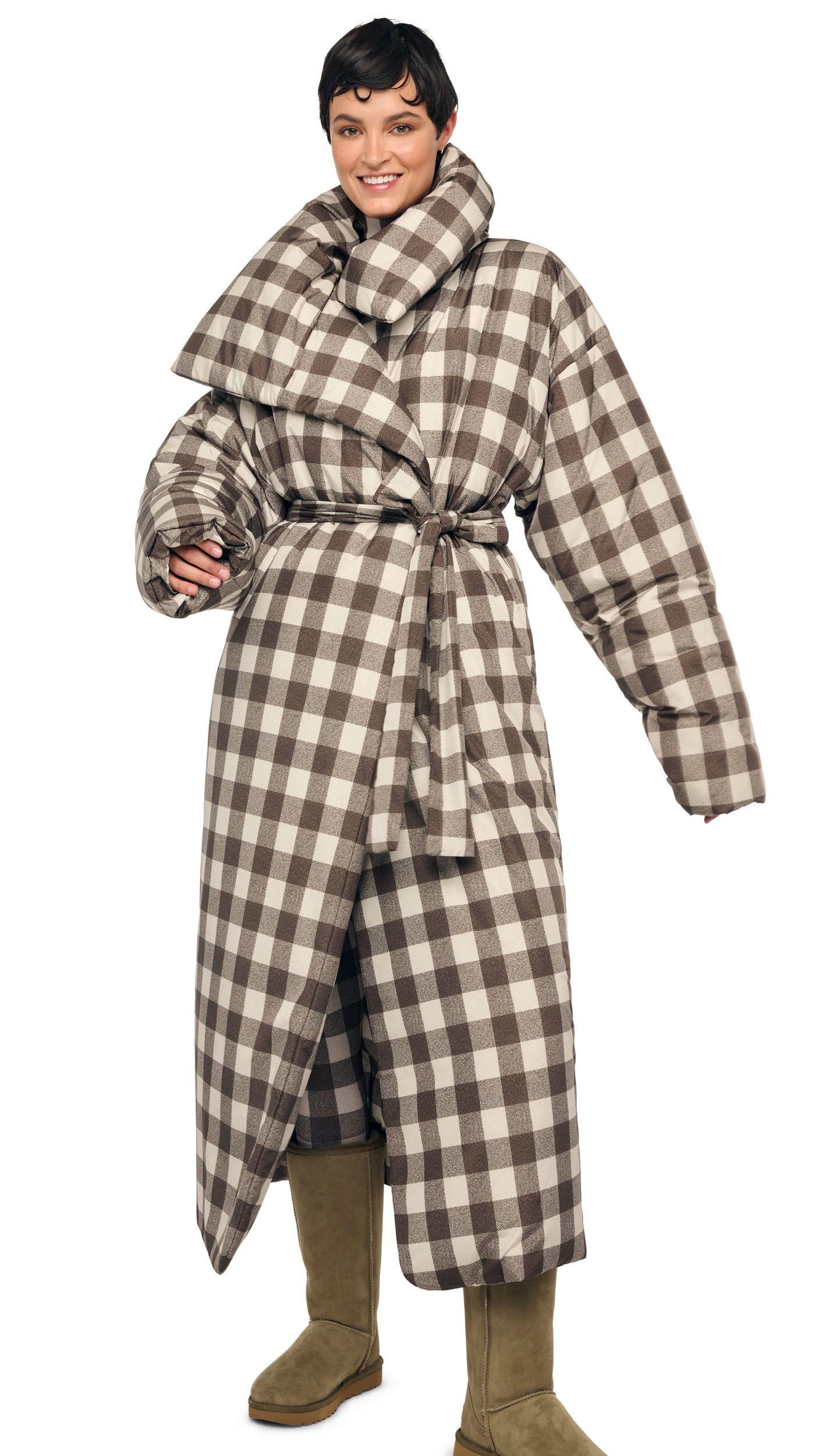 Norma Kamali HIGH COLLAR SLEEPING BAG COAT LONG