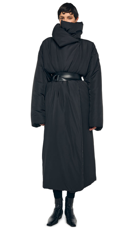 Norma Kamali HIGH COLLAR SLEEPING BAG COAT LONG
