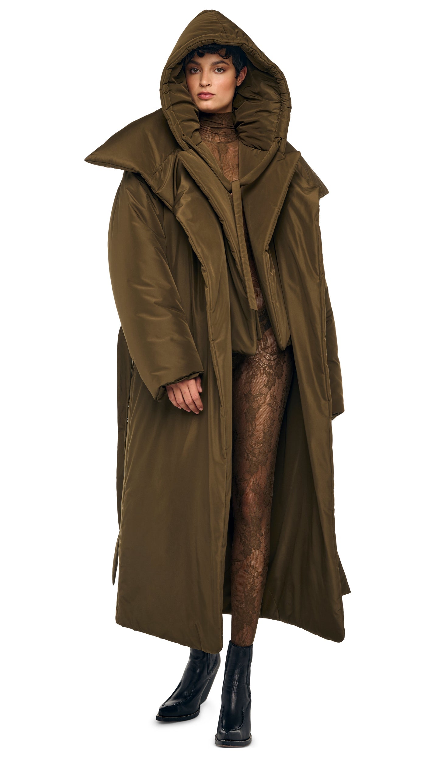 Norma Kamali HIGH COLLAR OS BF SLEEPING BAG COAT