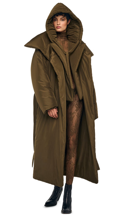 Norma Kamali HIGH COLLAR OS BF SLEEPING BAG COAT
