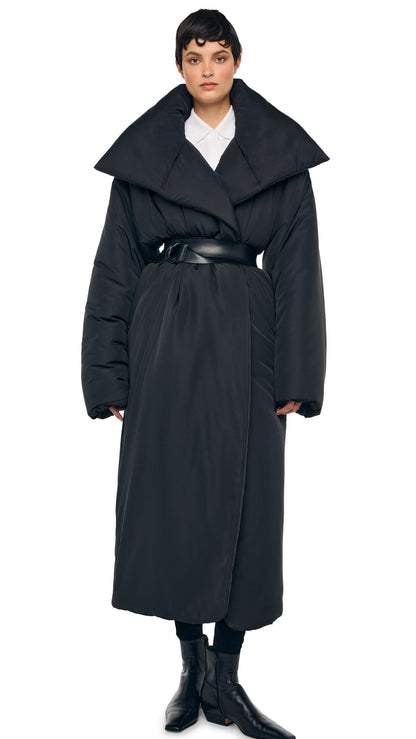 Norma Kamali HIGH COLLAR OS BF SLEEPING BAG COAT