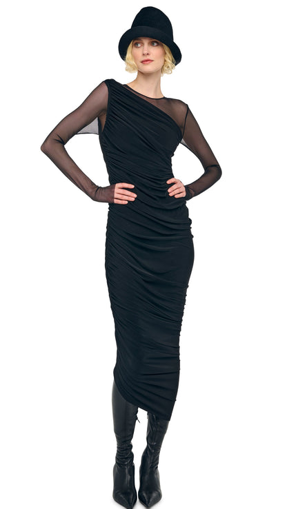 Norma Kamali LONG SLEEVE DIANA GOWN + LEGGING W/ FOOTIE