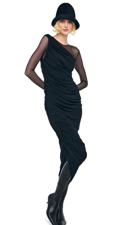 Norma Kamali LONG SLEEVE DIANA GOWN + LEGGING W/ FOOTIE