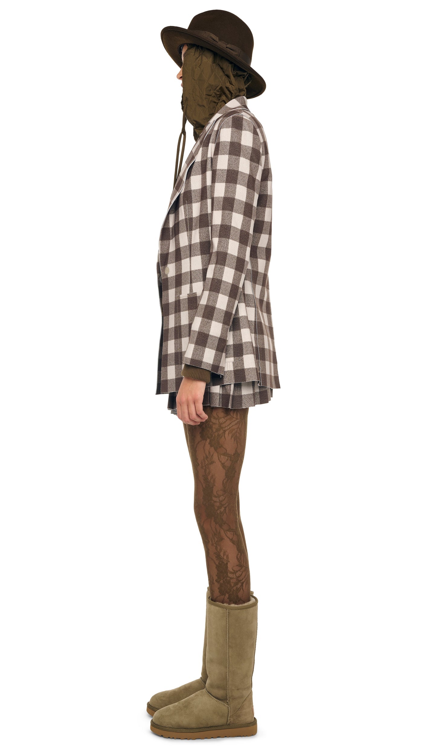 Norma Kamali PLEATED MINI SKIRT