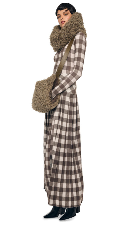 Norma Kamali PLEATED LONG SKIRT W/ SLIT