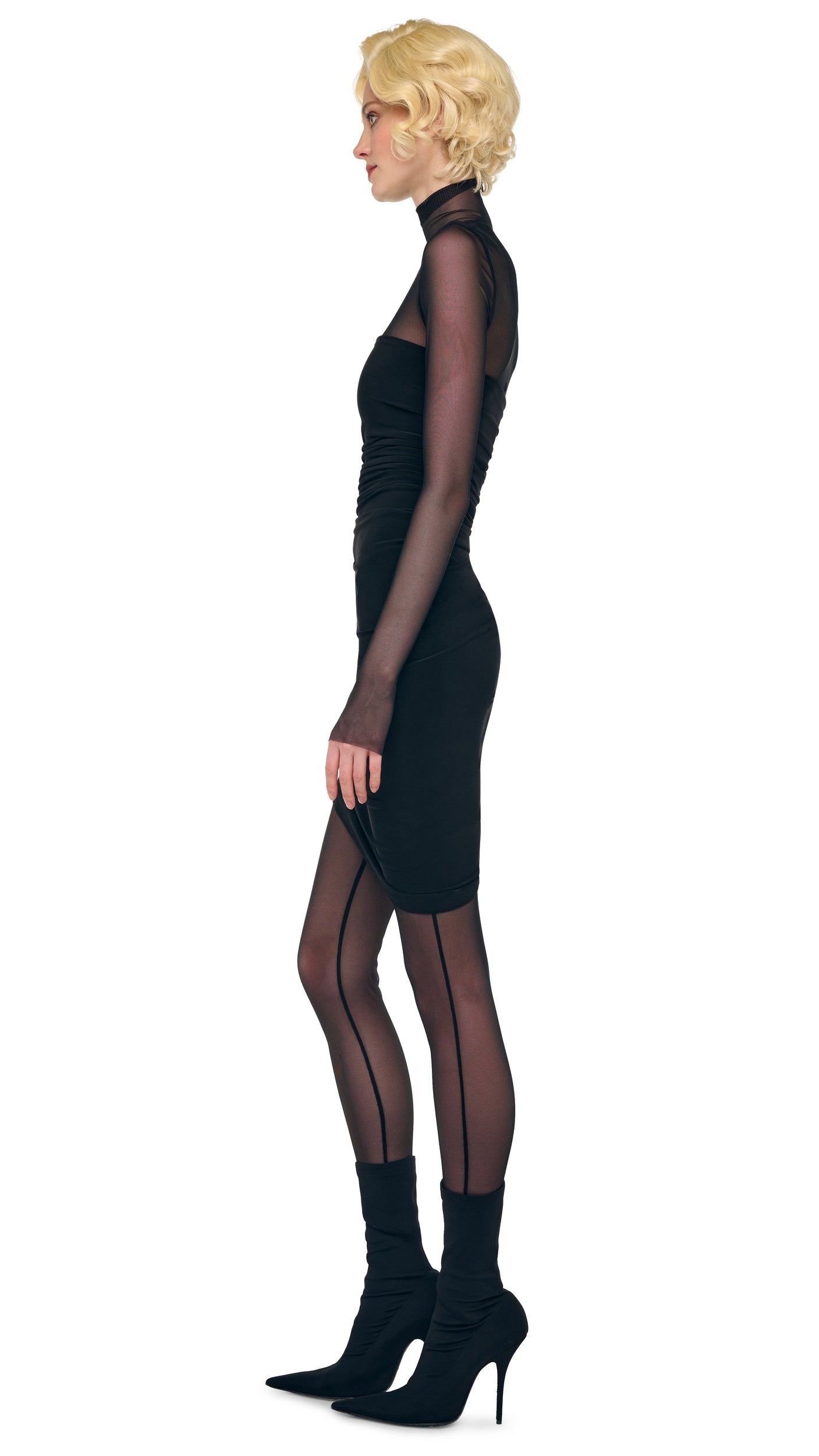 Norma Kamali DIANA MINI DRESS W/ CATSUIT
