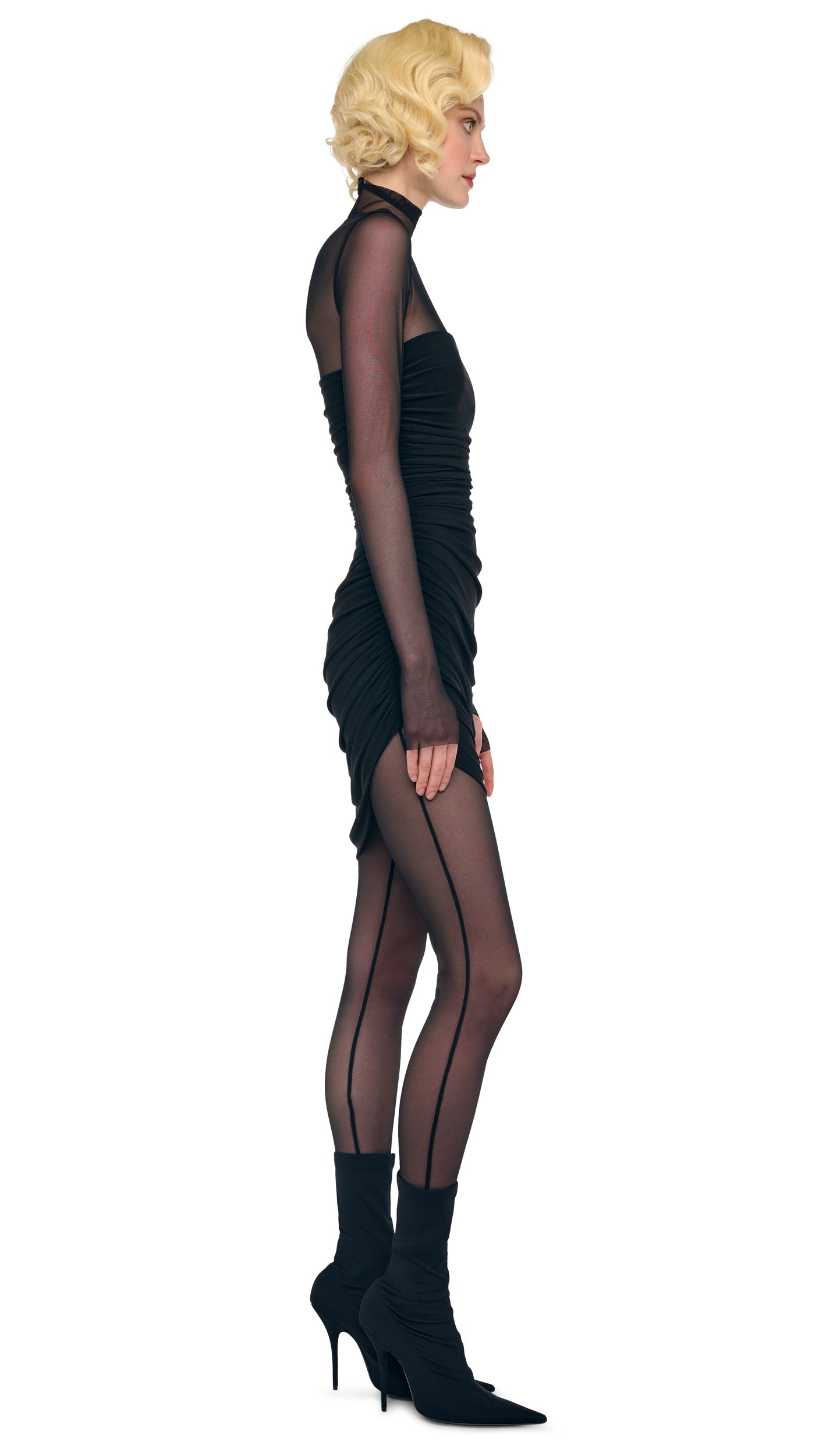 Norma Kamali DIANA MINI DRESS W/ CATSUIT
