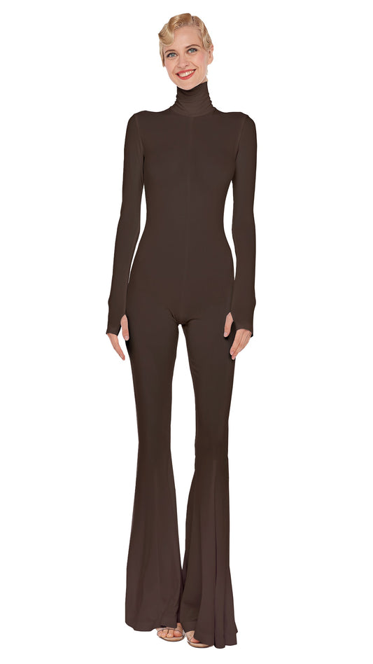 Norma Kamali TURTLENECK FISHTAIL JUMPSUIT