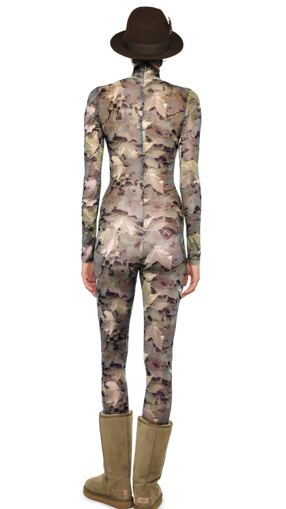 Norma Kamali LONG SLEEVE TURTLE CATSUIT W/ FOOTIE