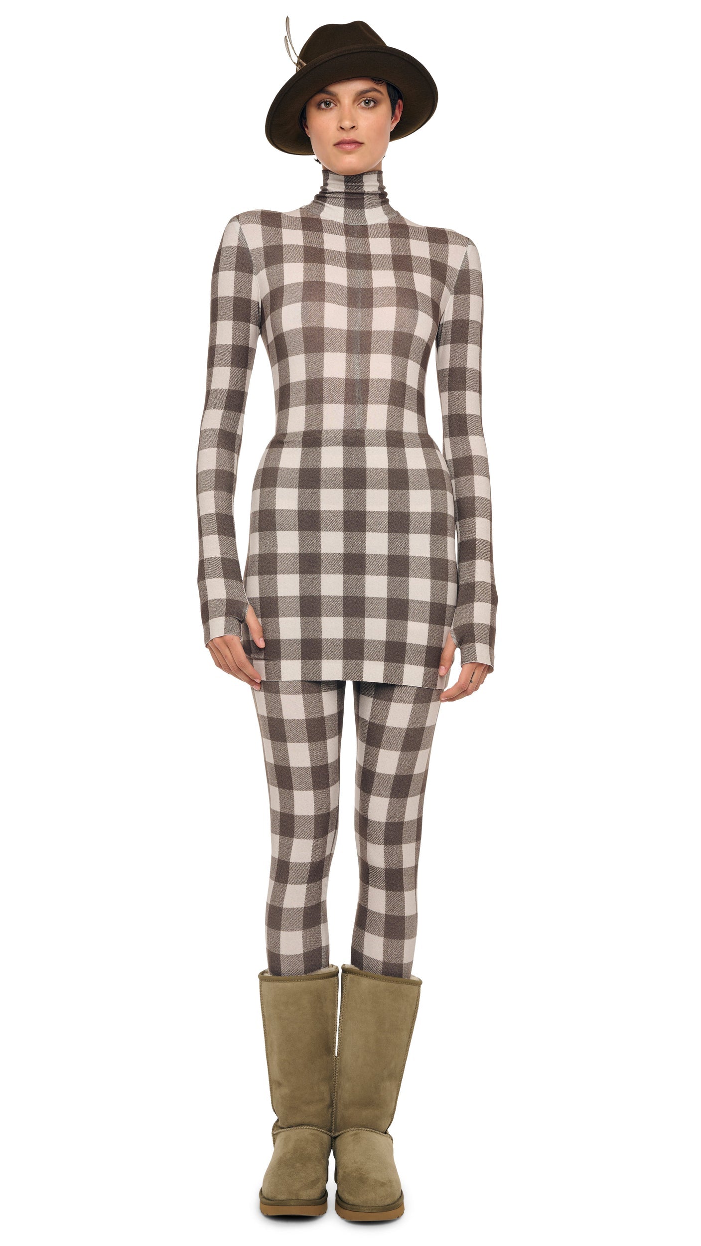 Norma Kamali LONG SLEEVE TURTLE CATSUIT W/ FOOTIE