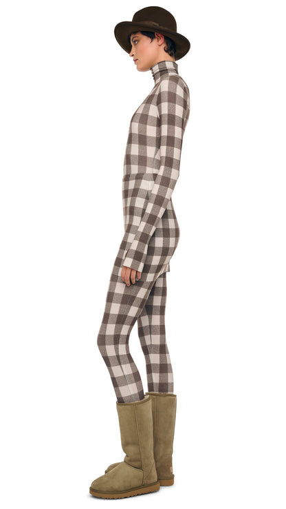 Norma Kamali LONG SLEEVE TURTLE CATSUIT W/ FOOTIE