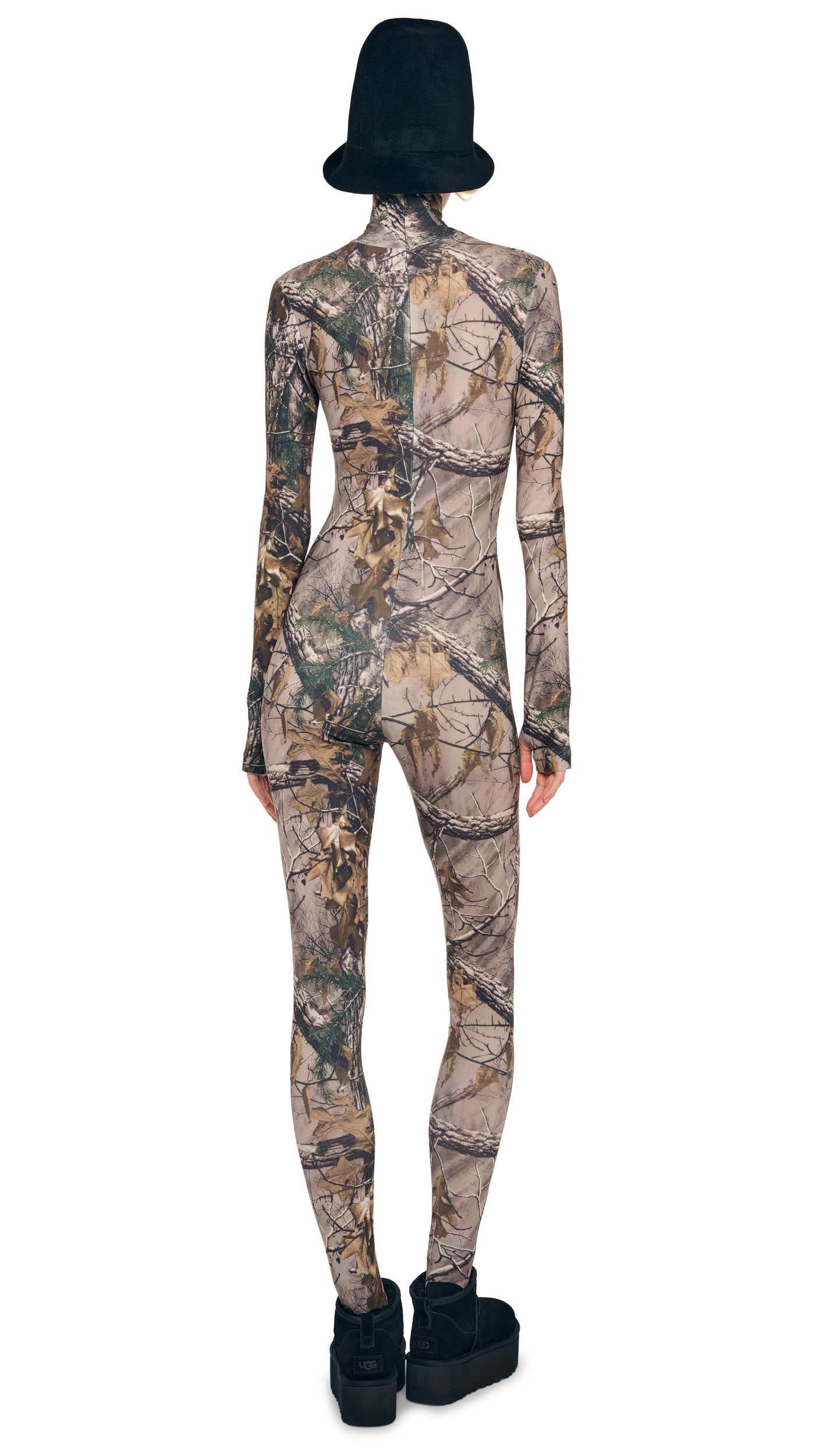 Norma Kamali LONG SLEEVE TURTLE CATSUIT W/ FOOTIE