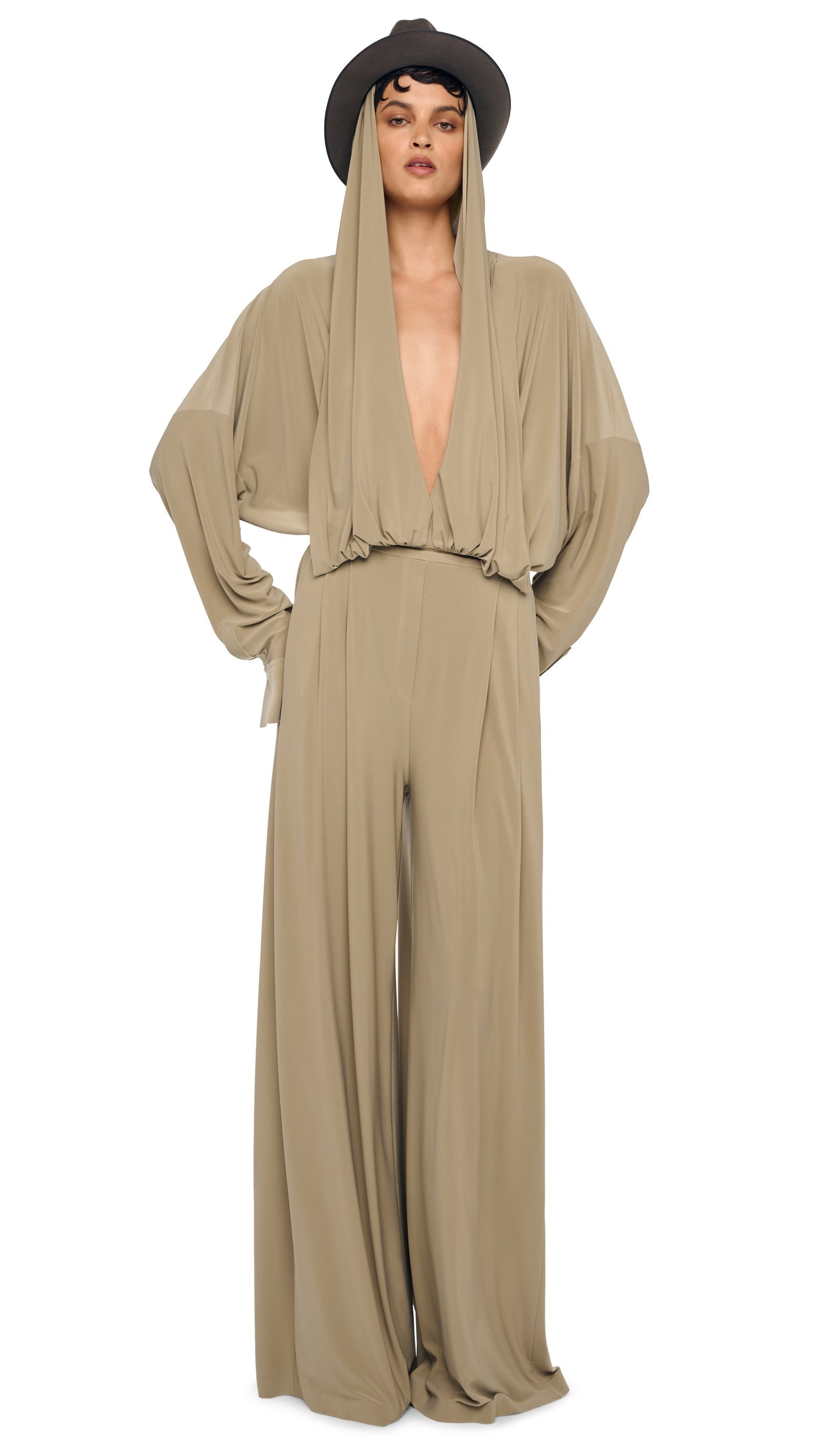 Norma Kamali HOODED SUPER OS BF NK SHIRT BODYSUIT