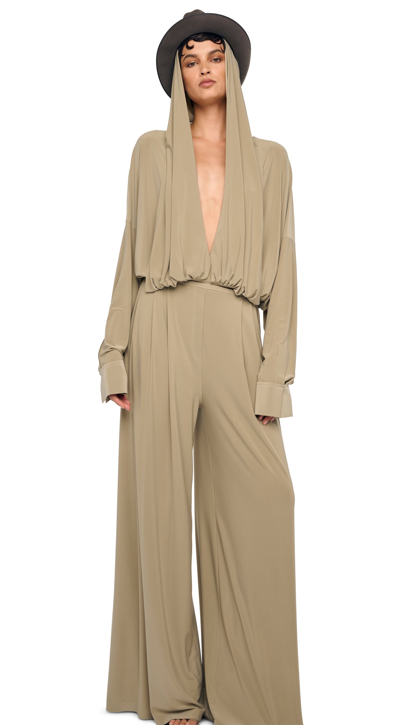 Norma Kamali HOODED SUPER OS BF NK SHIRT BODYSUIT