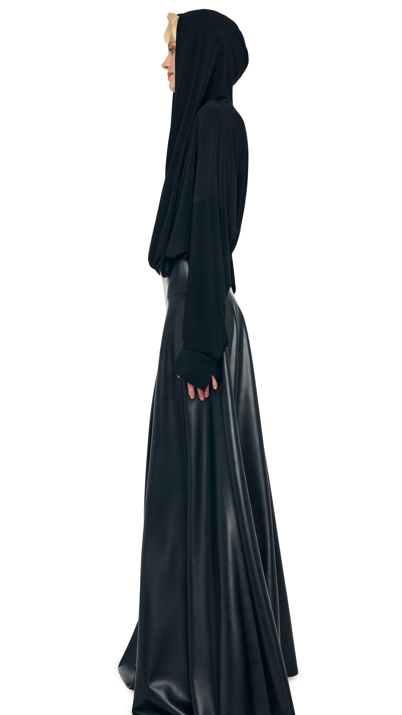 Norma Kamali HOODED SUPER OS BF NK SHIRT BODYSUIT