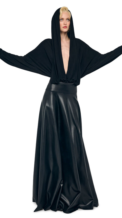 Norma Kamali HOODED SUPER OS BF NK SHIRT BODYSUIT