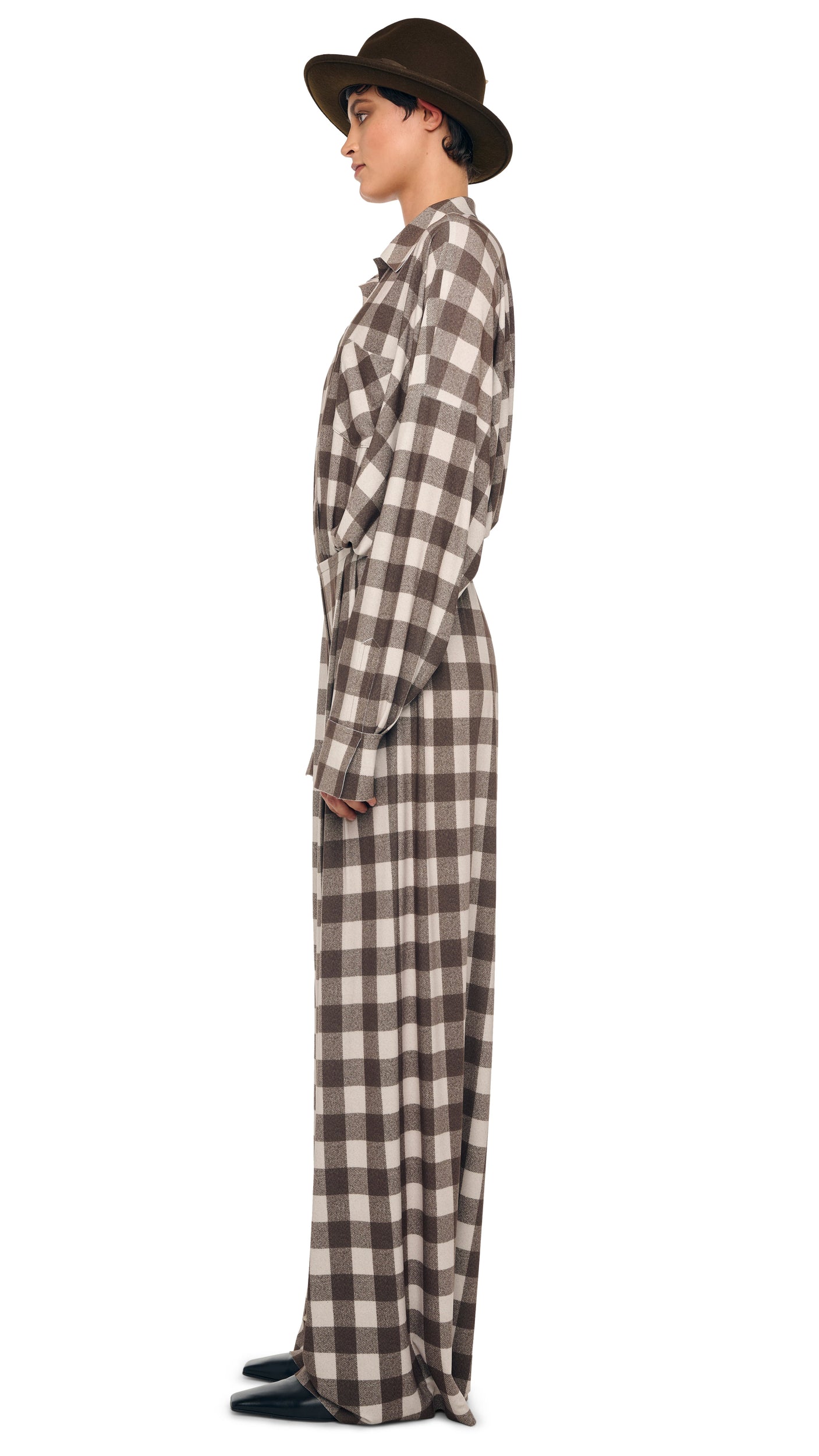 Norma Kamali SUPER OS BF NK SHIRT BODYSUIT W/ POCKETS