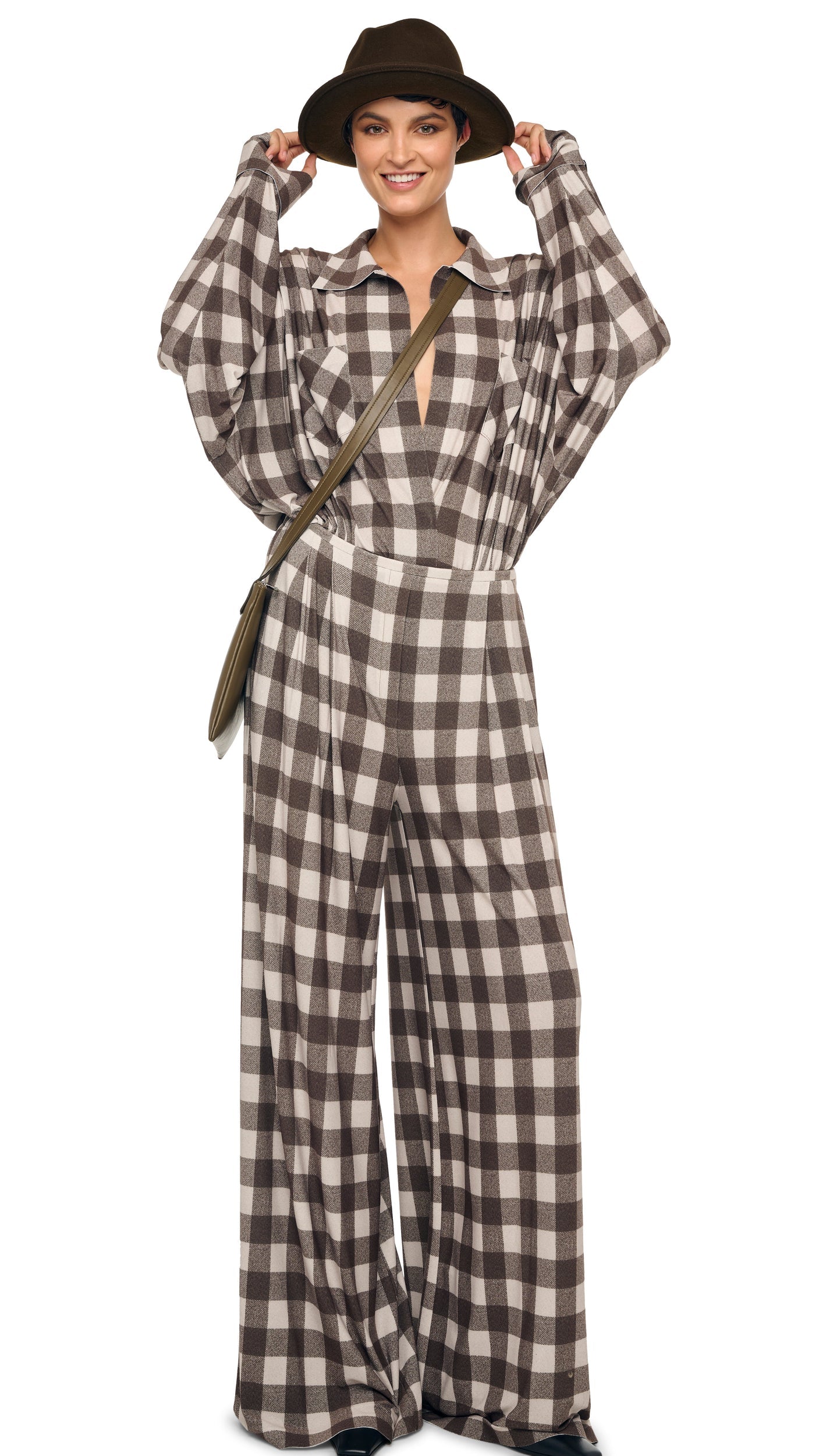 Norma Kamali SUPER OS BF NK SHIRT BODYSUIT W/ POCKETS