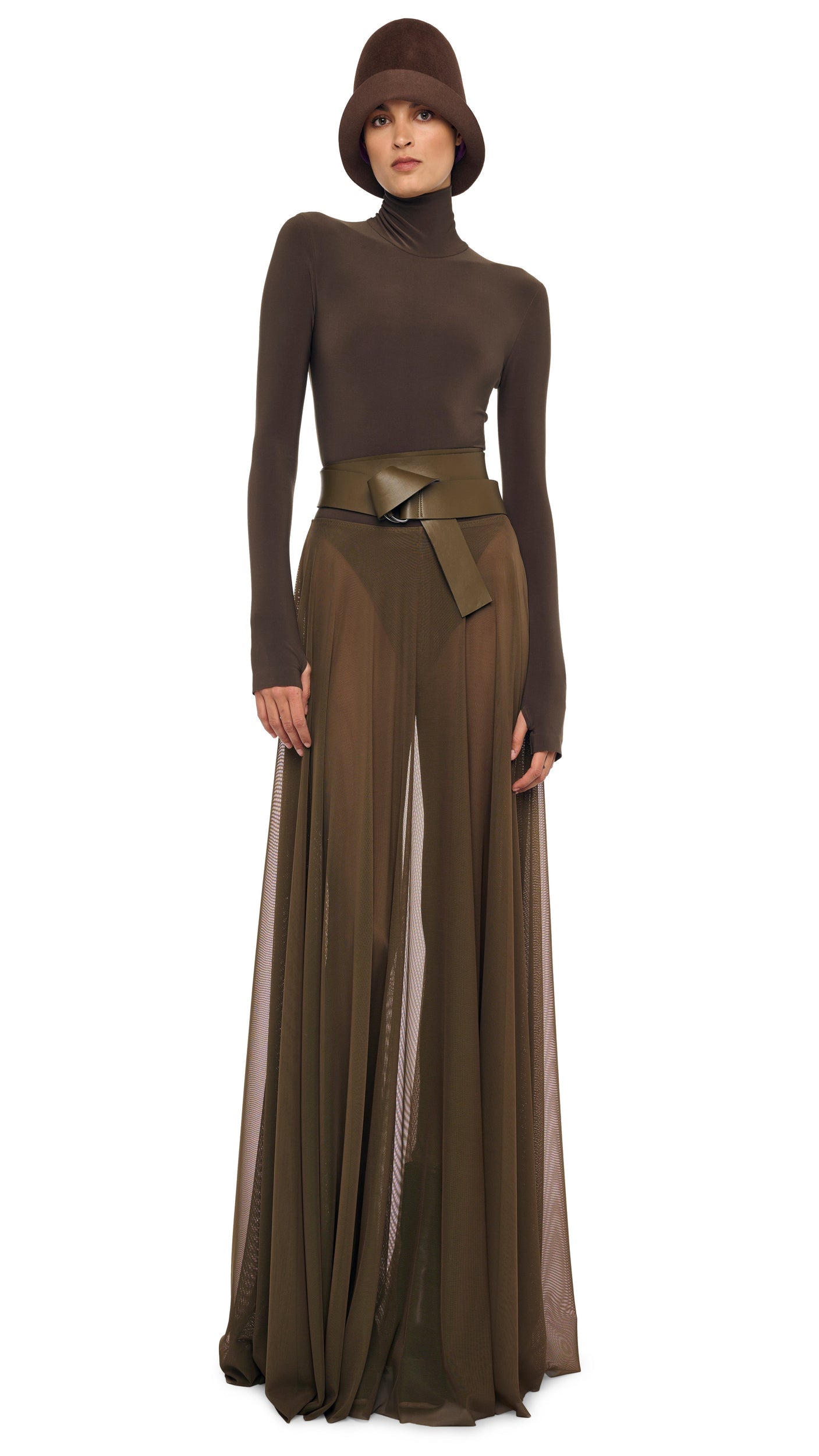 Norma Kamali LONG SLEEVE TURTLE BODYSUIT