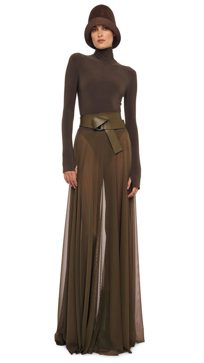 Norma Kamali LONG SLEEVE TURTLE BODYSUIT