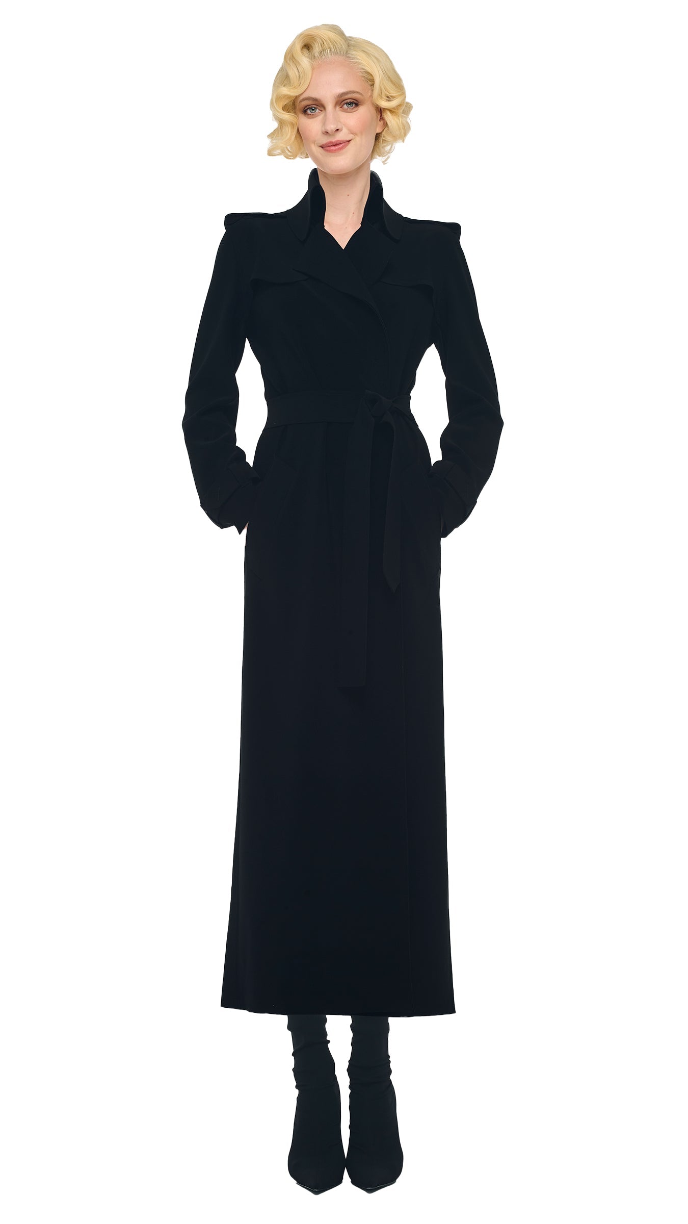 Norma Kamali OVERSIZED DOUBLE BREASTED TRENCH