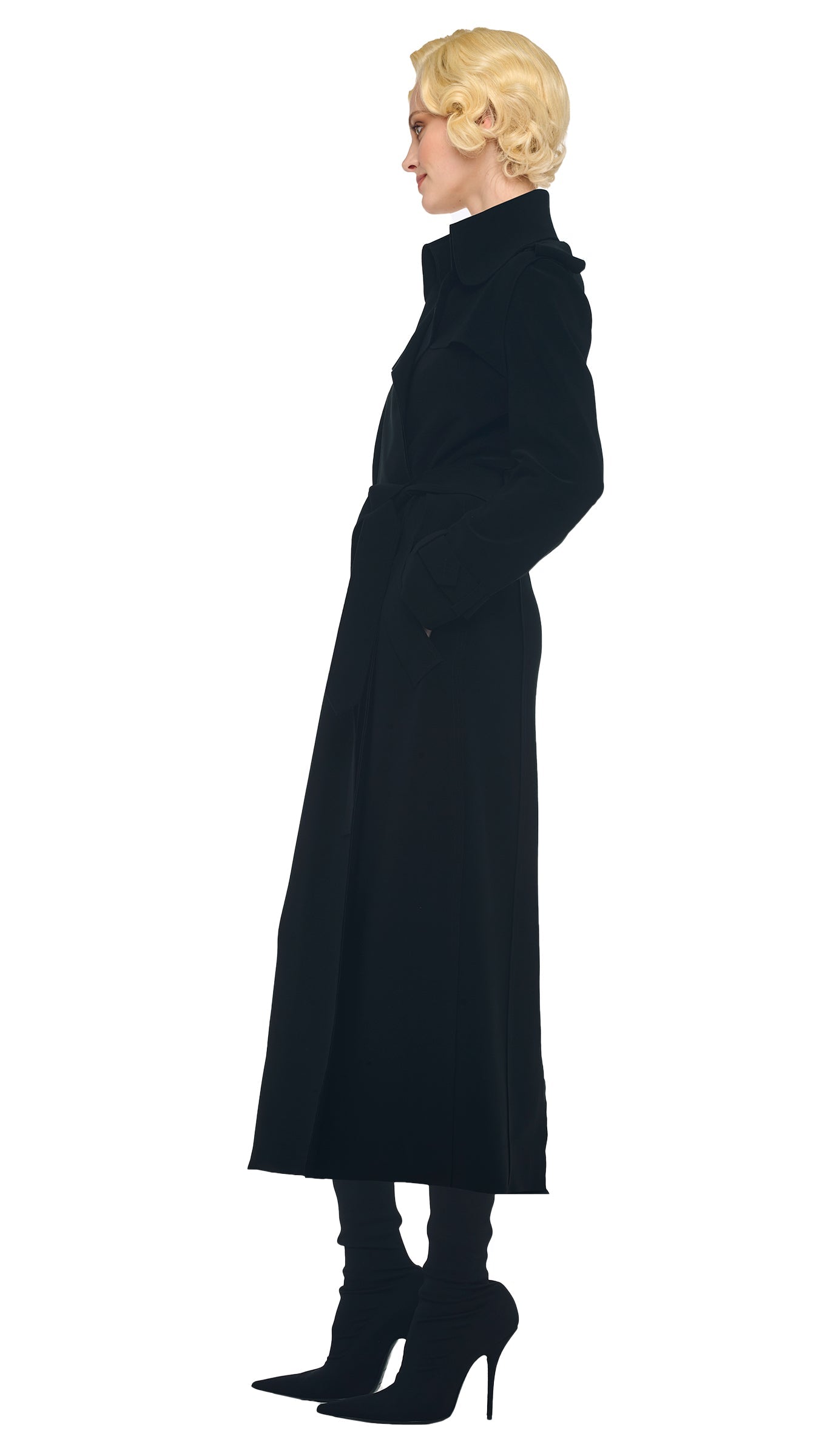 Norma Kamali OVERSIZED DOUBLE BREASTED TRENCH