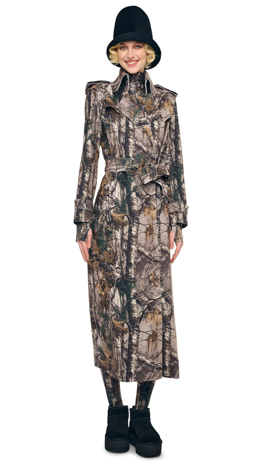 Norma Kamali DOUBLE BREASTED TRENCH
