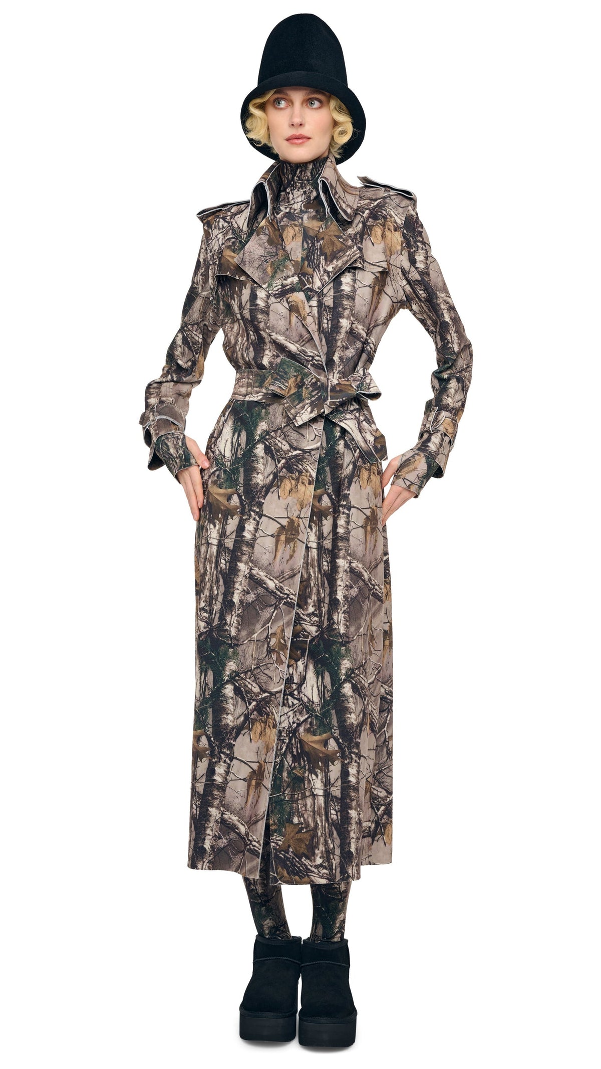 Norma Kamali DOUBLE BREASTED TRENCH