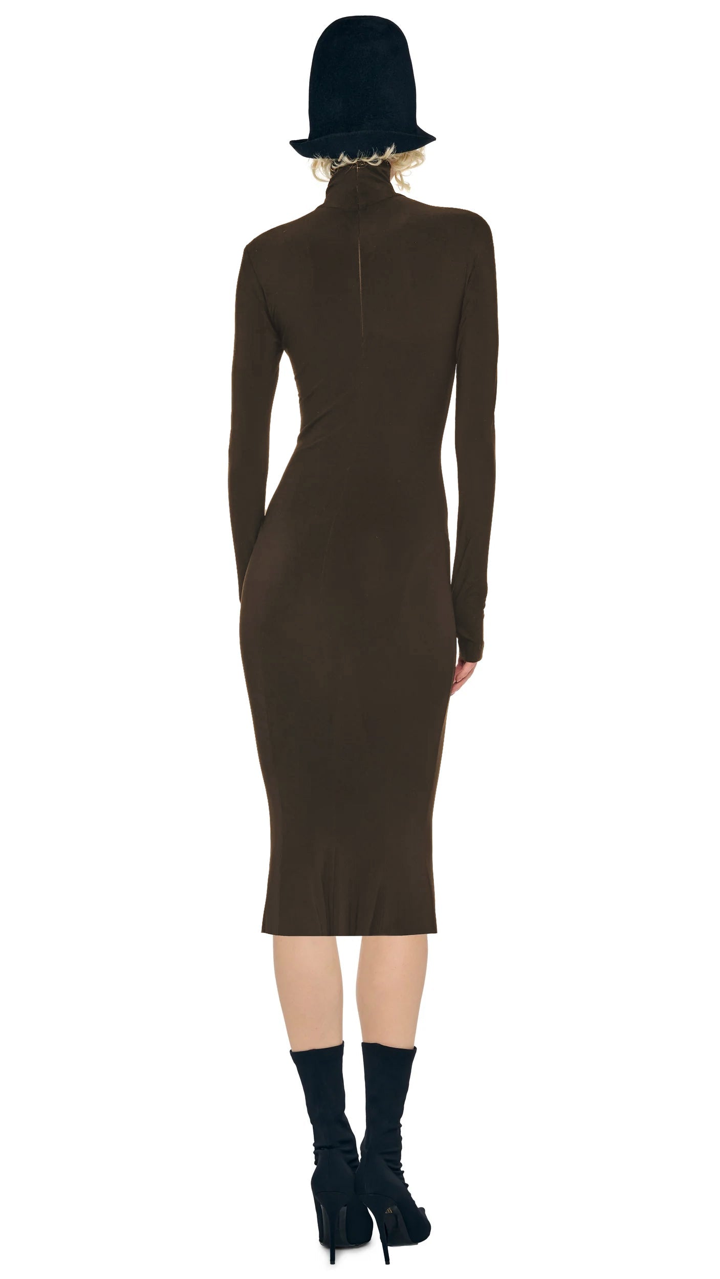 Norma Kamali LONG SLEEVE TURTLENECK DRESS