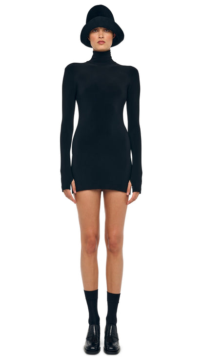 Norma Kamali LONG SLEEVE TURTLENECK PICKLEBALL DRESS