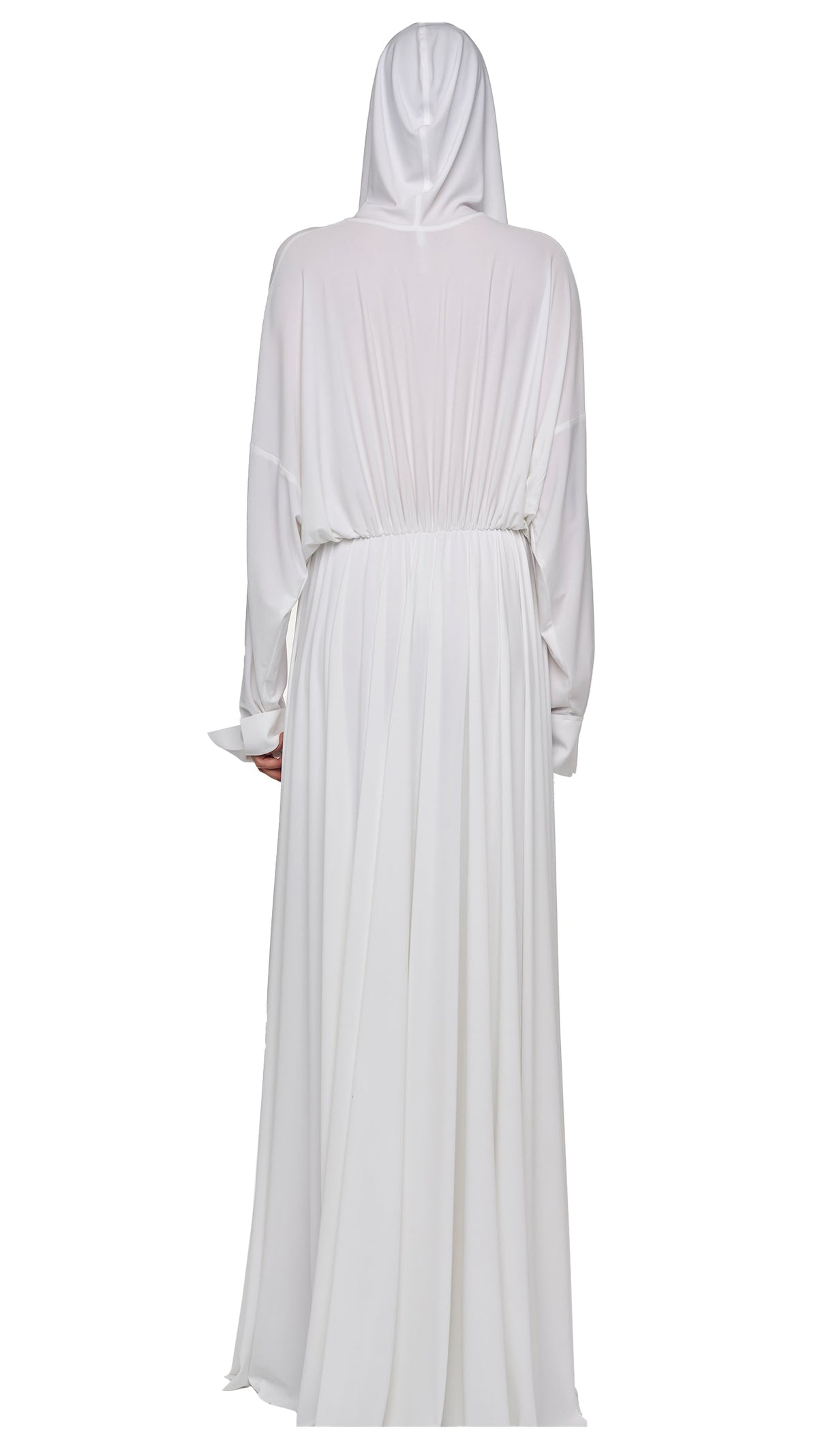 Norma Kamali HOODED SUPER OS BF NK SHIRT FLARED GOWN